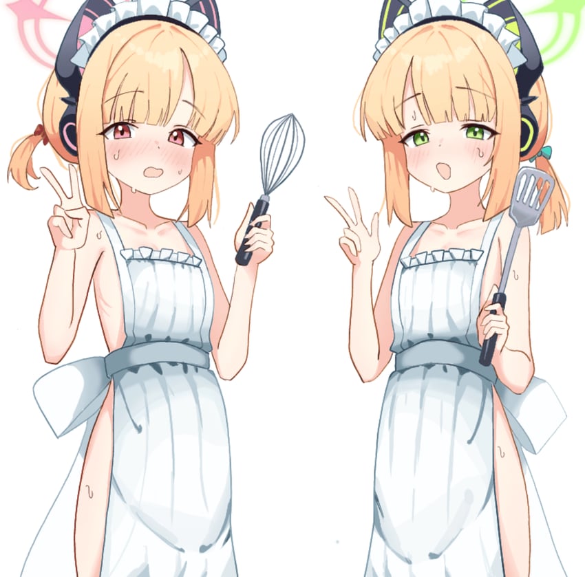 momoi and midori (blue archive) drawn by cardcat_00