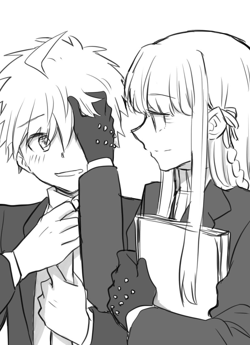 kirigiri kyoko and naegi makoto (danganronpa and 1 more) drawn by karen_(karenendo)