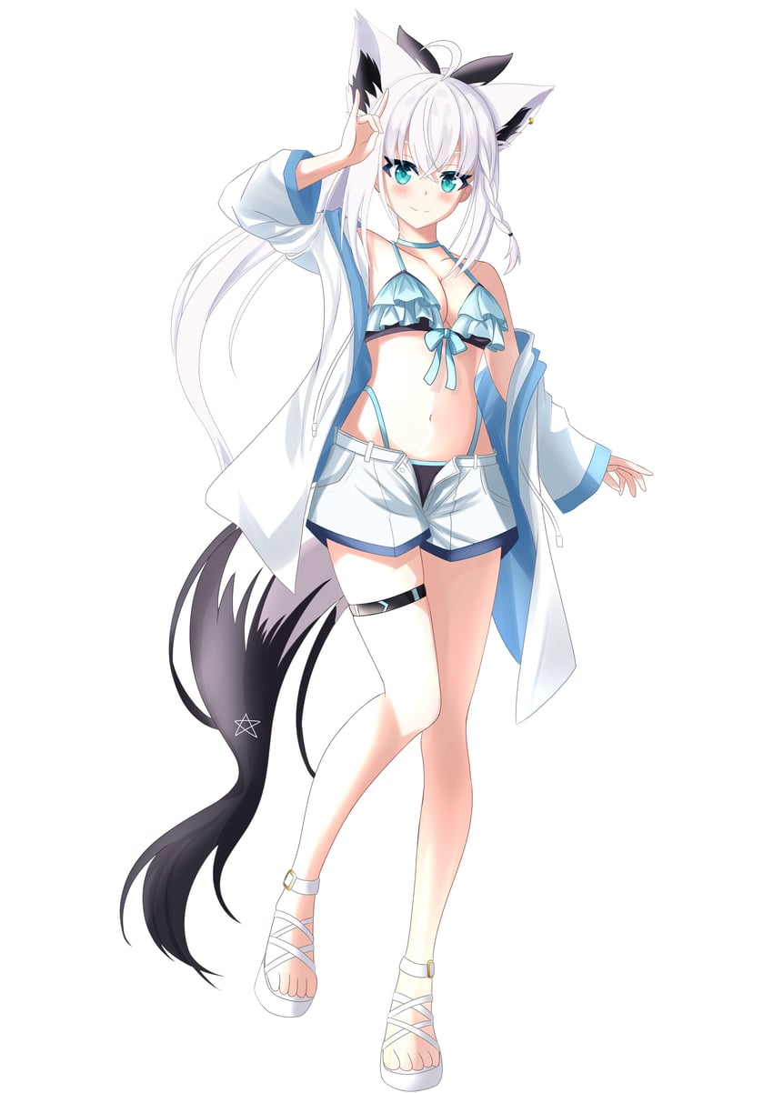 shirakami fubuki (hololive) drawn by ayana_haku