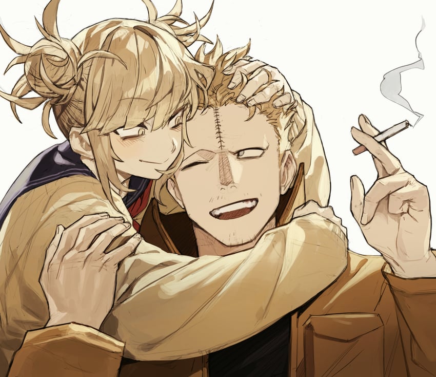 toga himiko and twice (boku no hero academia) drawn by p_(pm_611a)
