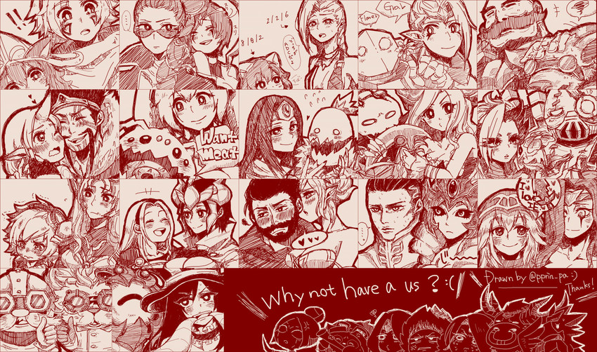 jinx, sona, caitlyn, lux, lulu, and 36 more (league of legends) drawn by otani_(kota12ro08)