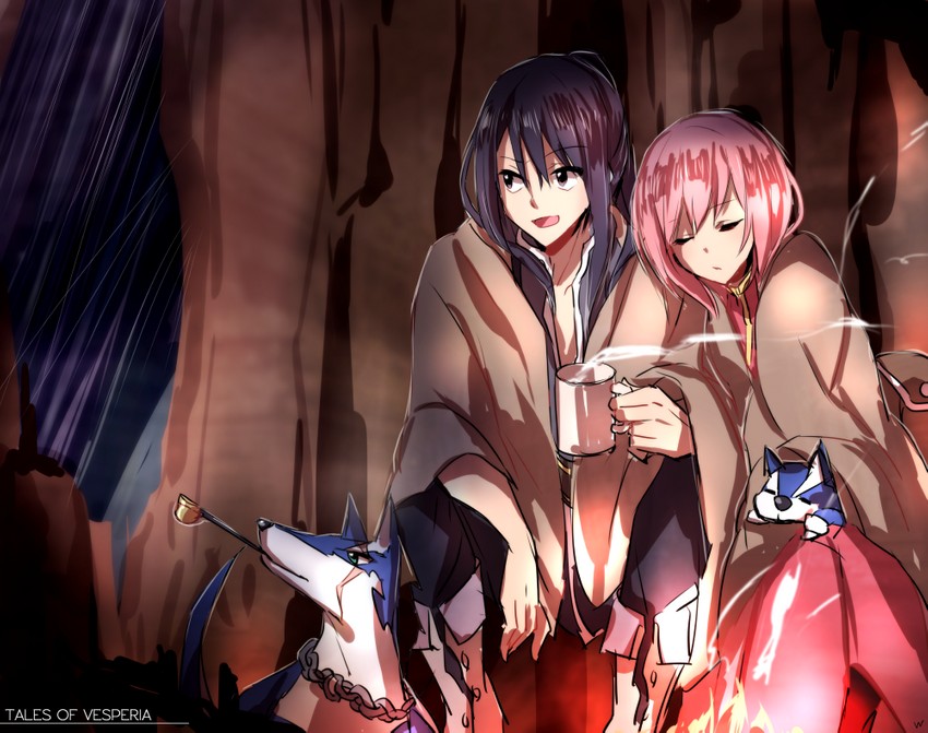 yuri lowell, estellise sidos heurassein, and repede (tales of and 1 more) drawn by carimarica