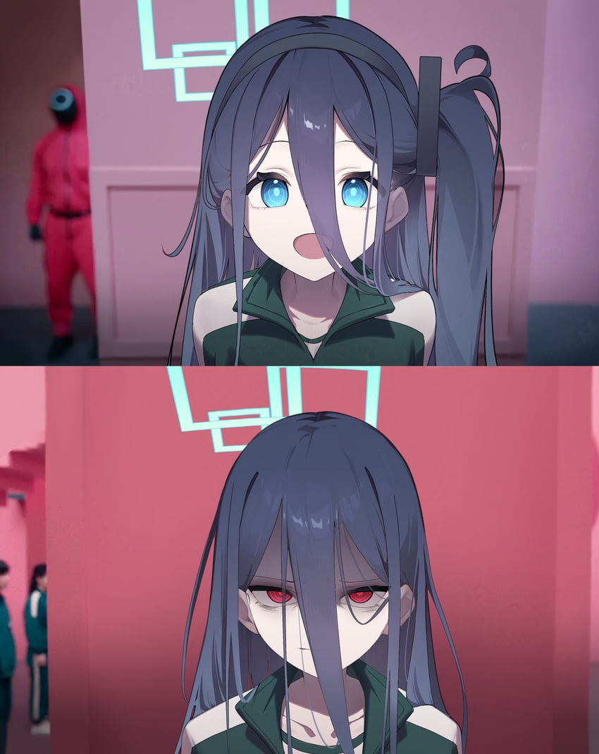 aris and kei (blue archive and 1 more) drawn by n_sol