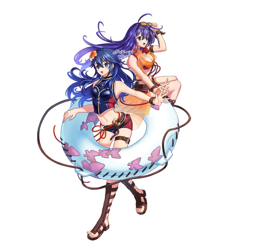 mia and lucina (fire emblem and 4 more) drawn by sumire_l.a.