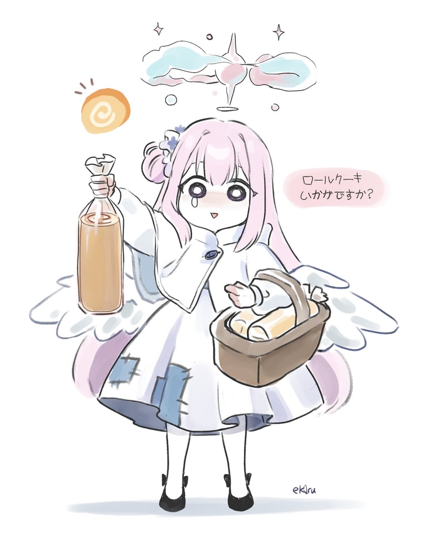 mika and little match girl (blue archive and 1 more) drawn by ekoru