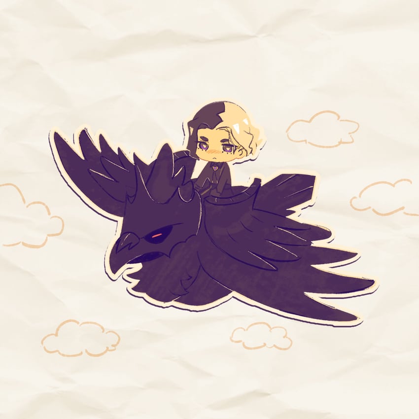 corviknight and amethio (pokemon and 1 more) drawn by copituji