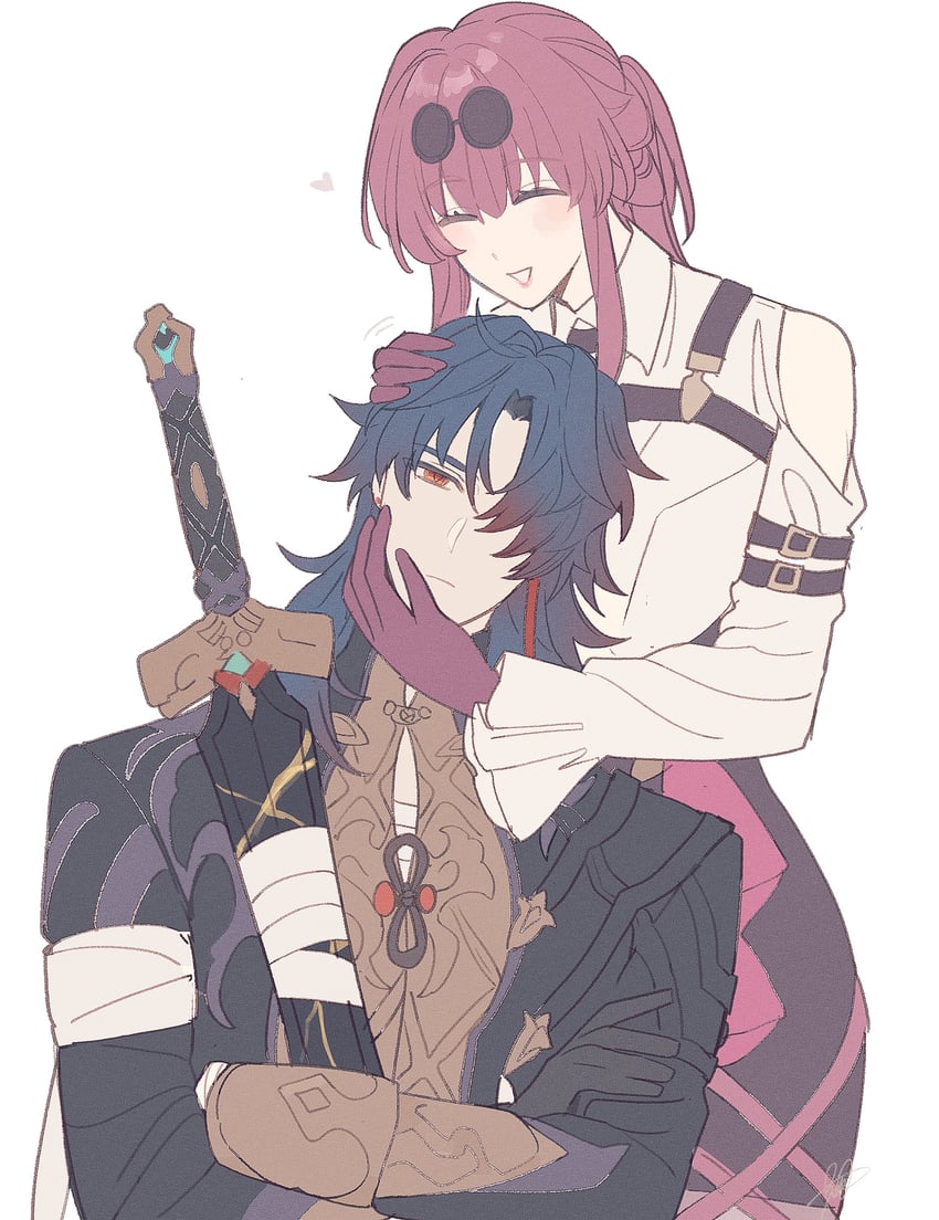 kafka and blade (honkai and 1 more) drawn by ryousuke_(tukr5384)