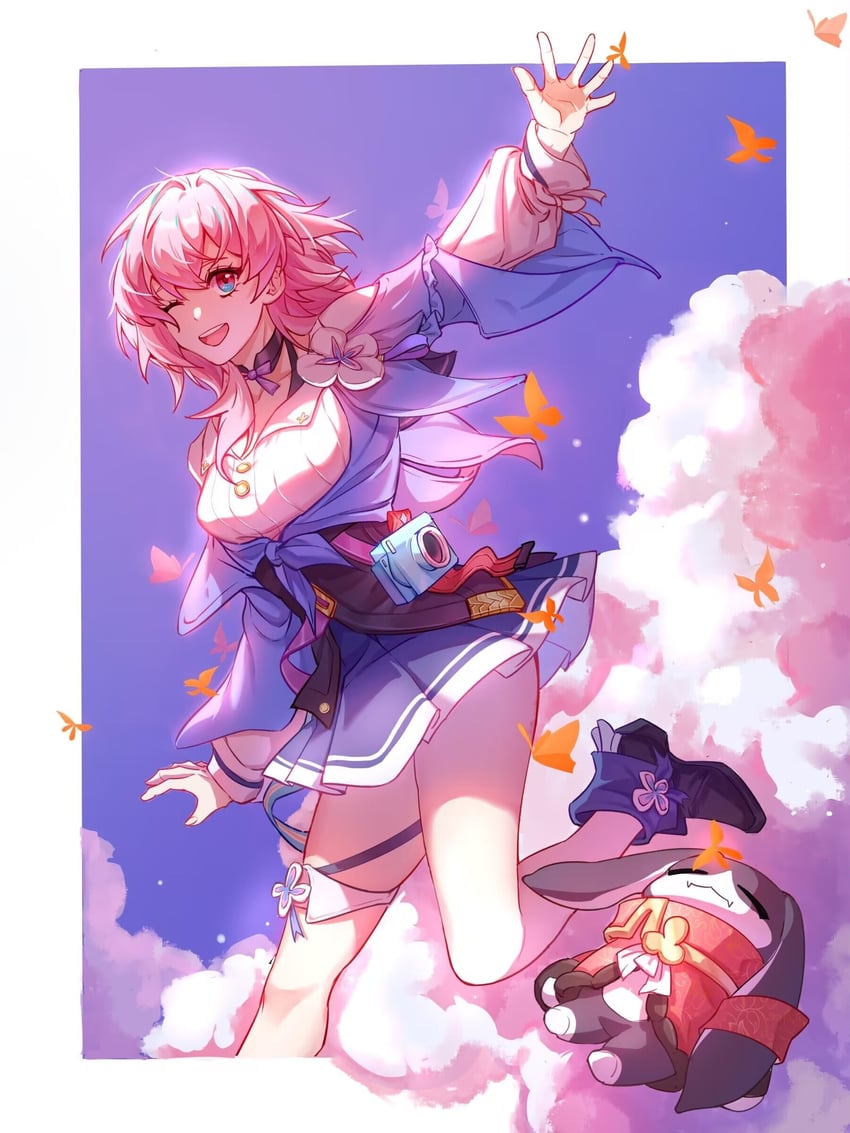 march 7th and pom-pom (honkai and 1 more) drawn by yeyuanxinzhizhuban