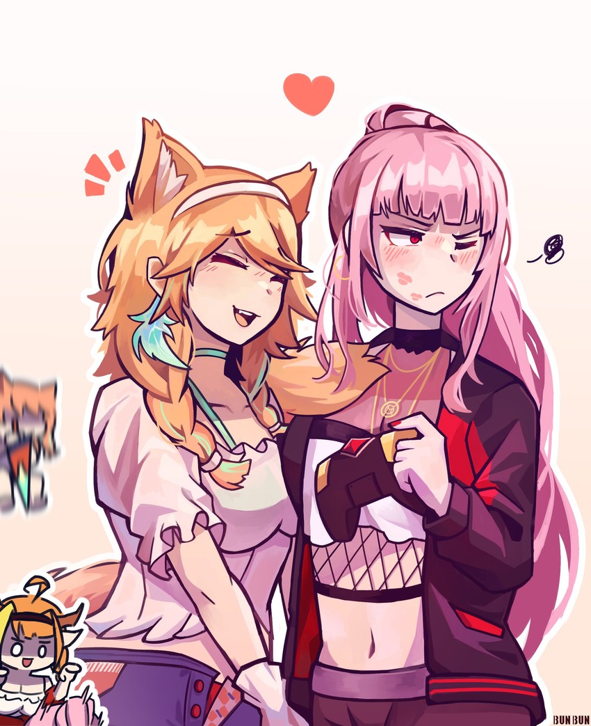 mori calliope, takanashi kiara, and kiryu coco (hololive and 1 more) drawn by bunbbun