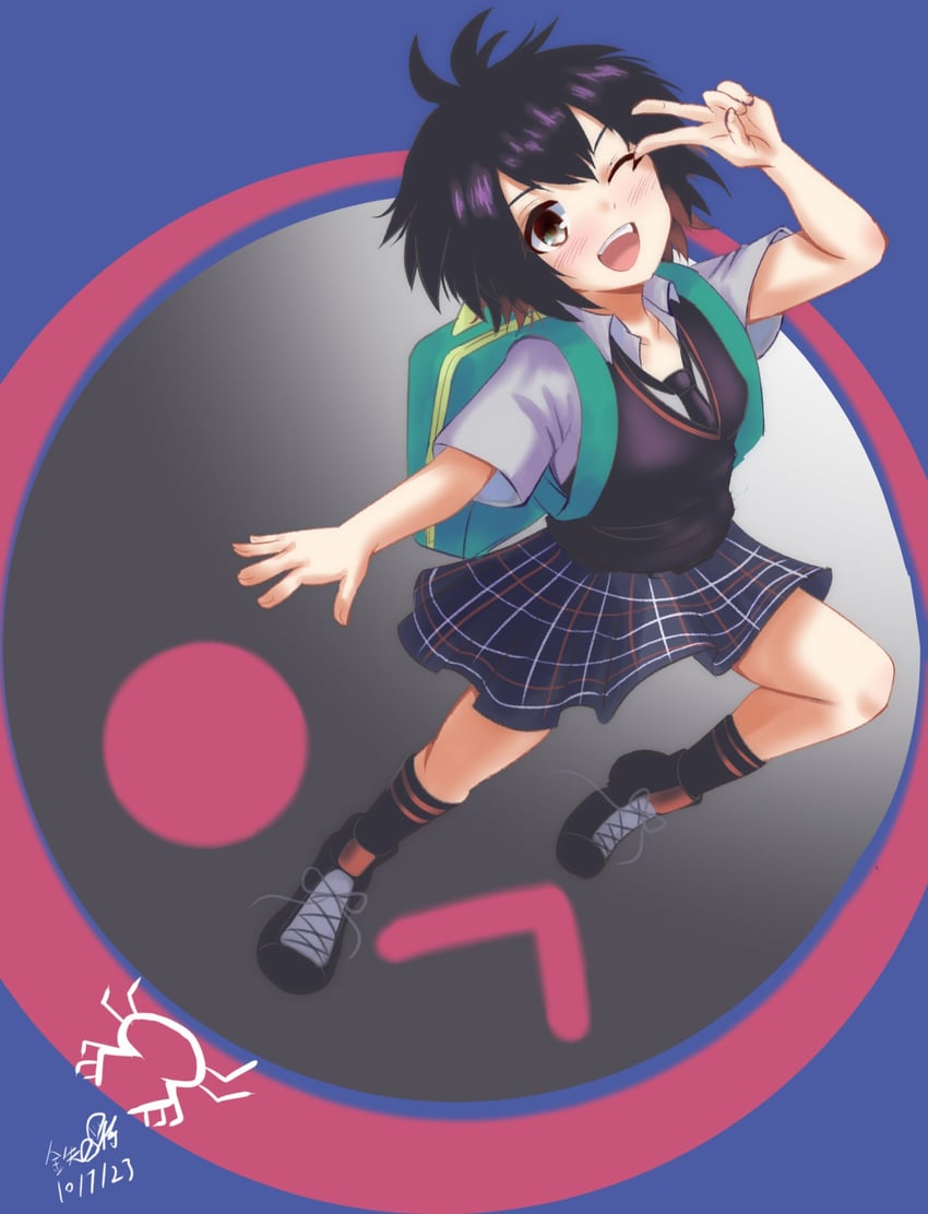 peni parker and sp//dr (marvel and 3 more) drawn by tetsu_no_samurai