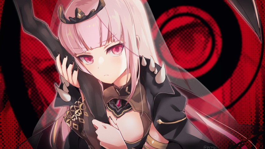 mori calliope (hololive and 1 more) drawn by mudo_(saji)