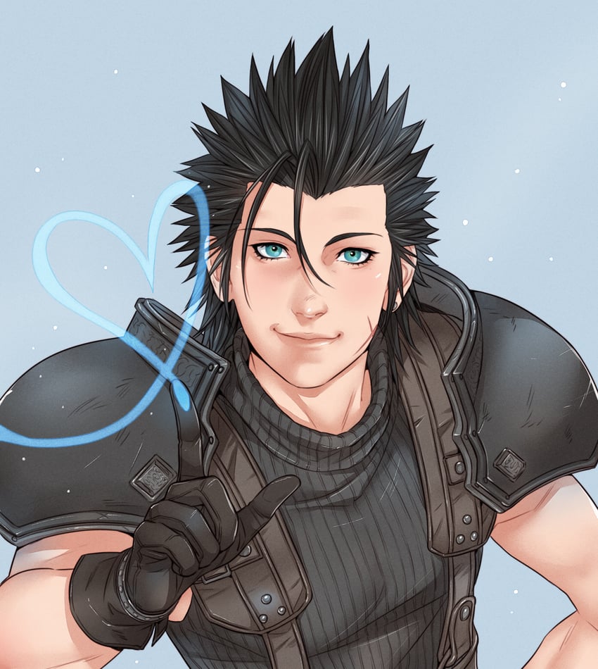 zack fair (final fantasy and 2 more) drawn by crylin6