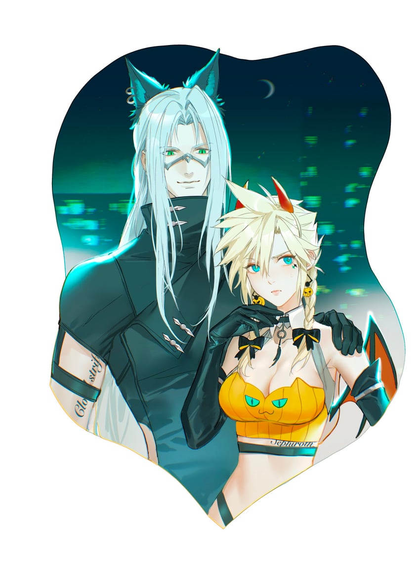 cloud strife and sephiroth (final fantasy and 1 more) drawn by xianyu314