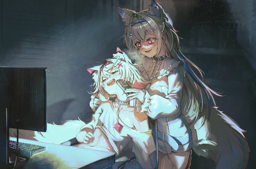 fuwawa abyssgard and mococo abyssgard (hololive and 1 more) drawn by toripisu