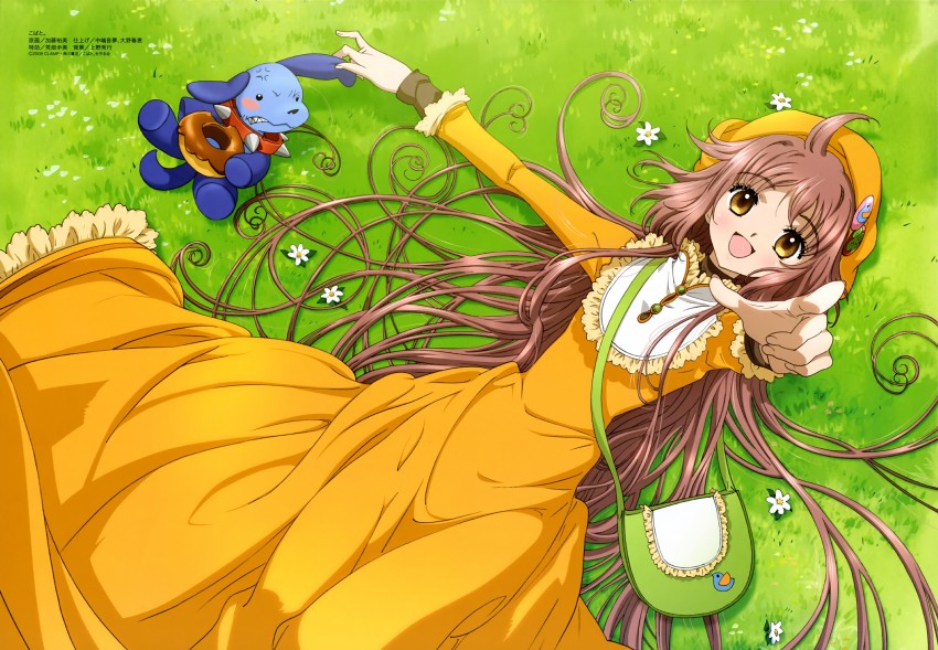 hanato kobato and ioryogi (megami magazine and 2 more) drawn by katou_hiromi
