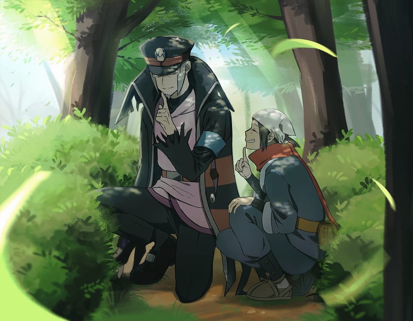 akari and ingo (pokemon and 1 more) drawn by shiojake_gg