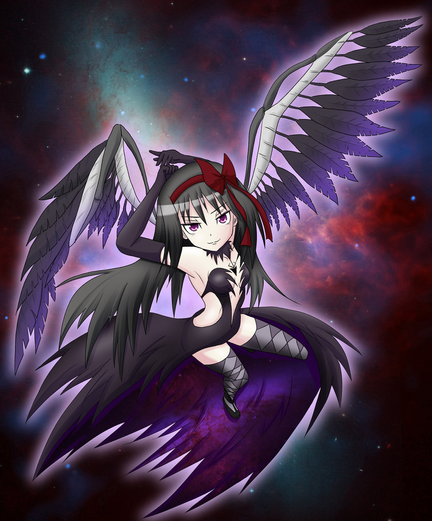 akemi homura and akuma homura (mahou shoujo madoka magica and 1 more) drawn by tamayan
