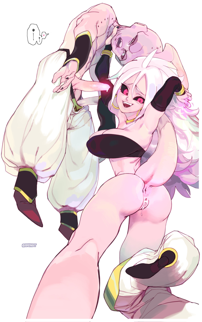 android 21, majin android 21, majin buu, and kid buu (dragon ball and 1 more) drawn by brekkist