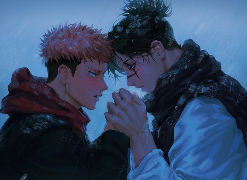 itadori yuuji and choso (jujutsu kaisen) drawn by rhaemaryn