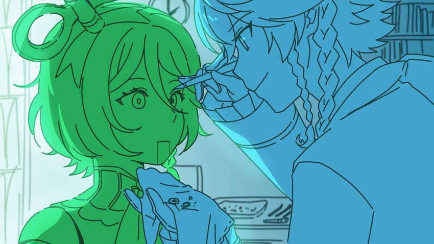 cecilia immergreen and octavio (hololive and 3 more) drawn by nasvy