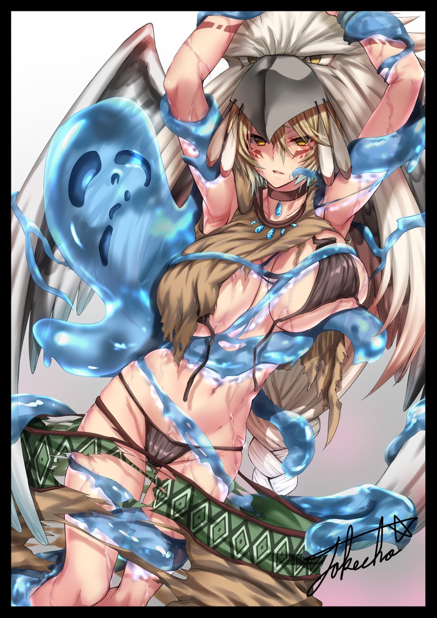 guardian eatos and revival jam (yu-gi-oh!) drawn by takecha