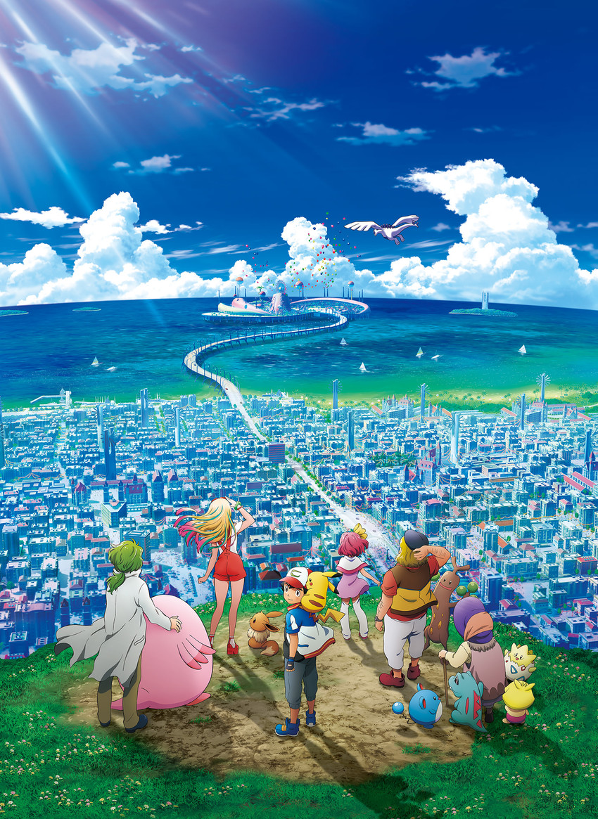 pikachu, ash ketchum, eevee, totodile, marill, and 10 more (pokemon and 1 more)