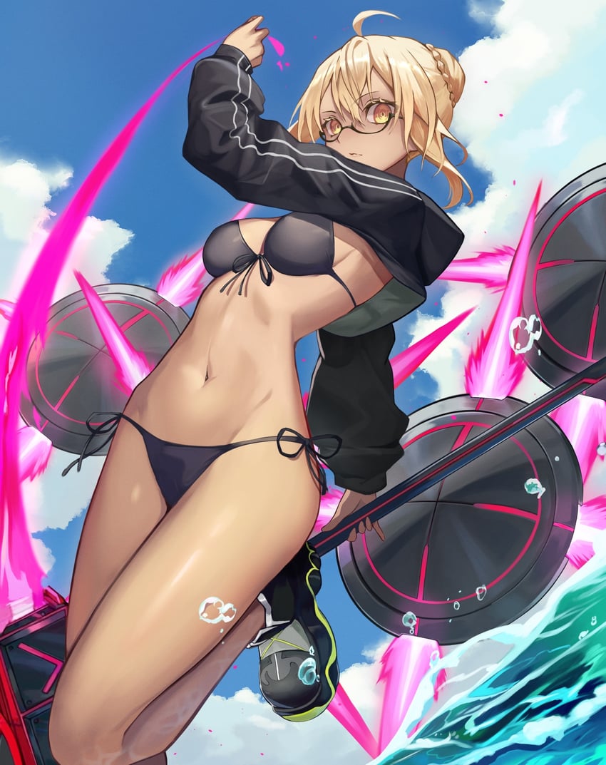 artoria pendragon and mysterious heroine xx alter (fate and 1 more) drawn by genshu_doki