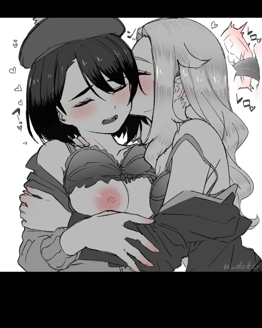 gloria and lass (pokemon and 1 more) drawn by u-doku