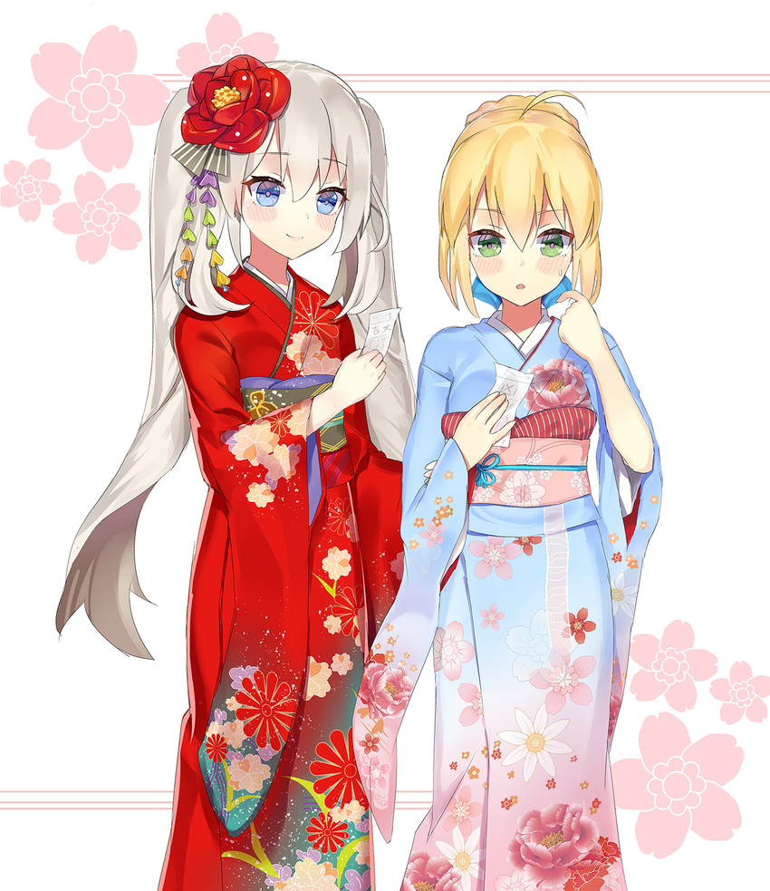 artoria pendragon, saber, and marie antoinette (fate and 3 more) drawn by roro_(shisi4656)
