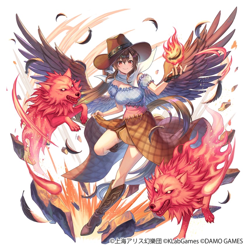 kurokoma saki and wolf spirit (touhou and 1 more) drawn by madopen
