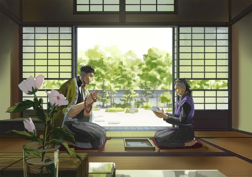 shinazugawa genya and himejima gyoumei (kimetsu no yaiba) drawn by sukoshinemui3