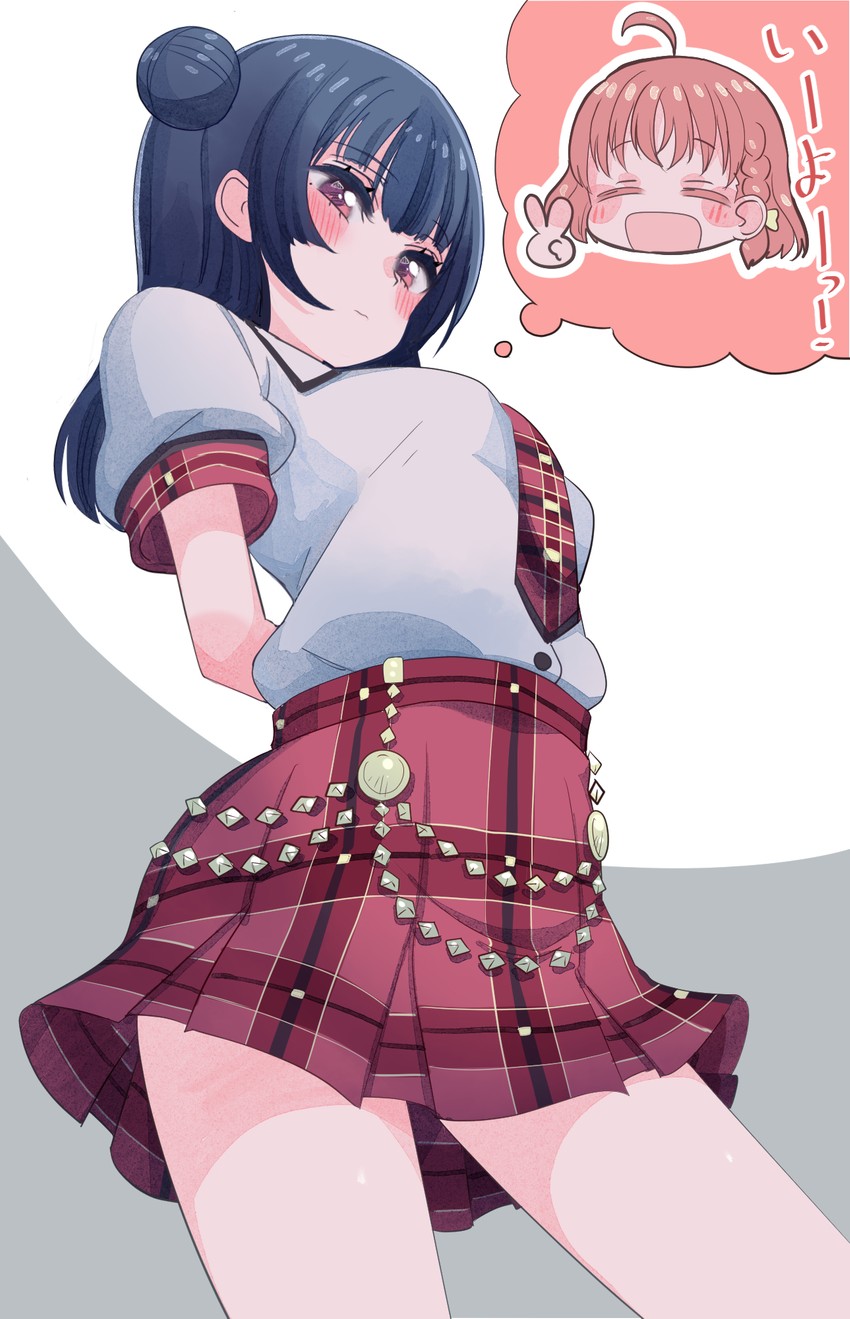 tsushima yoshiko and takami chika (love live! and 1 more) drawn by cream_(nipakupa)