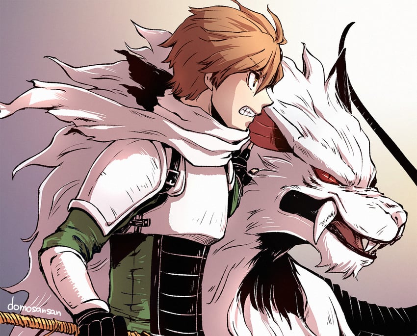 cerberus and kazuya (shin megami tensei and 1 more) drawn by shinabita_nasubi