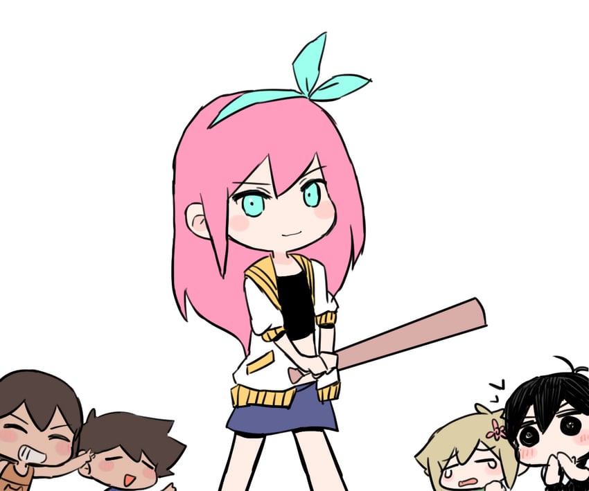 sunny, basil, aubrey, kel, and hero (omori) drawn by yutsu