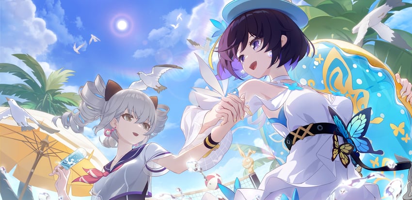 bronya zaychik, seele vollerei, and homu (honkai and 1 more) drawn by nhan