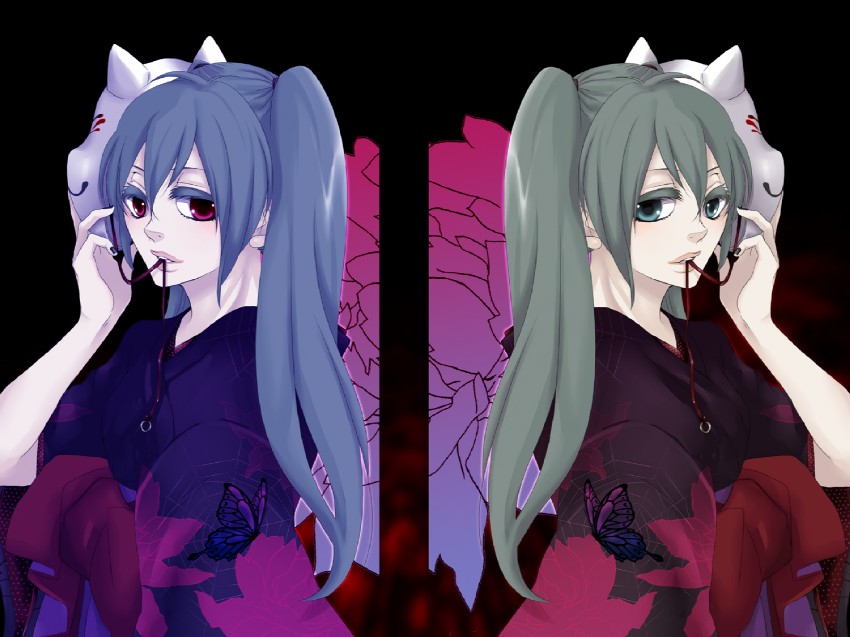 hatsune miku (vocaloid and 1 more) drawn by ako_(macochi)