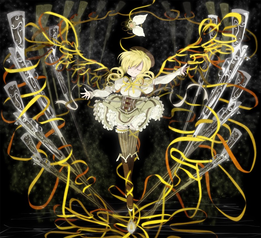 tomoe mami (mahou shoujo madoka magica) drawn by ankon_(artist)