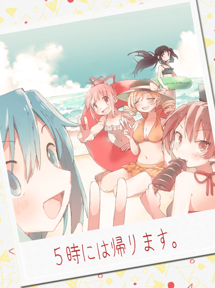 akemi homura, kaname madoka, miki sayaka, sakura kyoko, and tomoe mami (mahou shoujo madoka magica) drawn by ogi_(sham00)