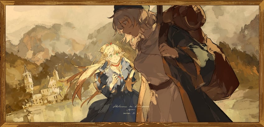 marcille donato and falin touden (dungeon meshi) drawn by mei_ren