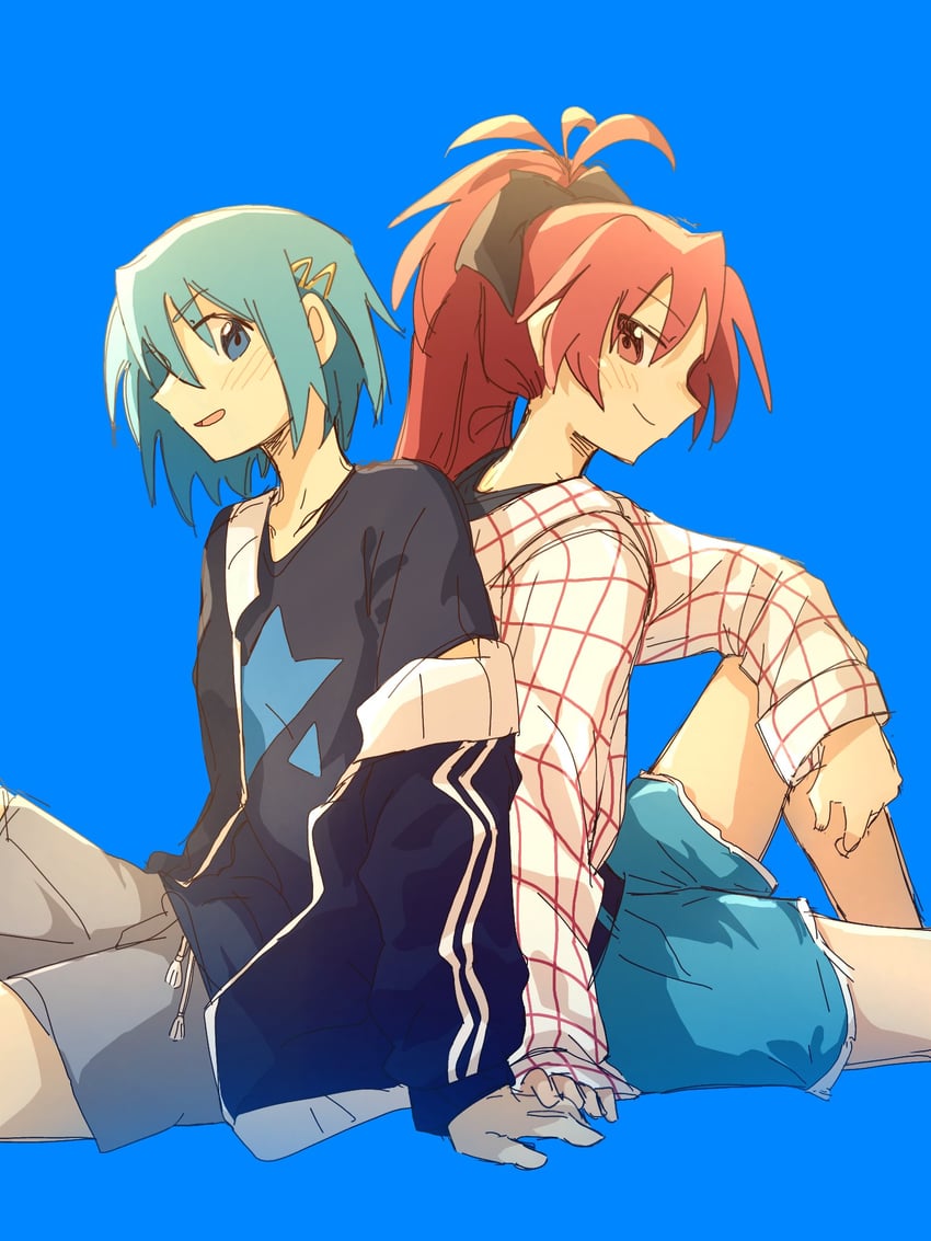 miki sayaka and sakura kyoko (mahou shoujo madoka magica) drawn by sorghum39919263
