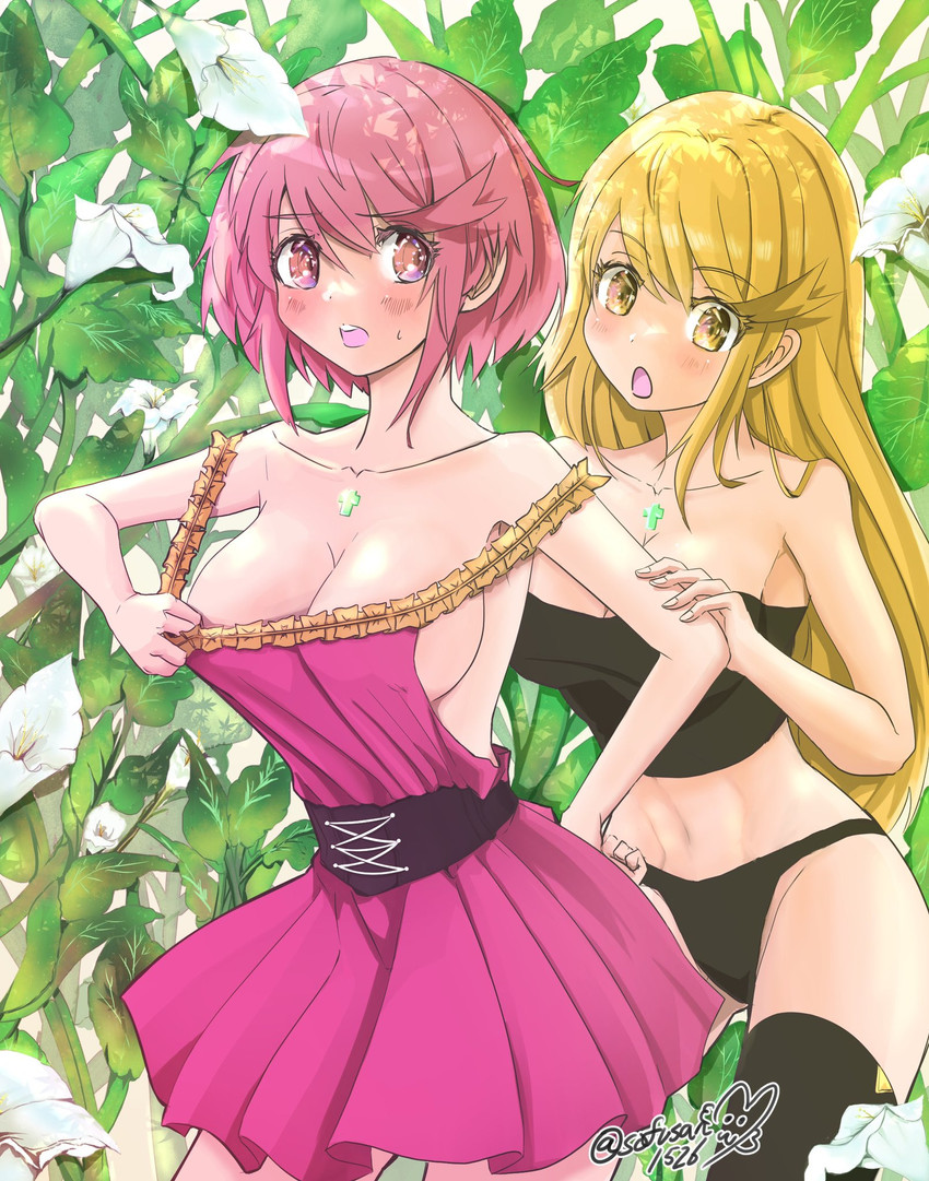 pyra and mythra (xenoblade chronicles and 1 more) drawn by sofusan1526