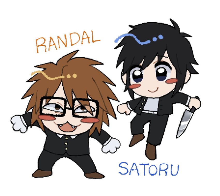 randal ivory and tsukada satoru (randal's friends) drawn by riokku_heya