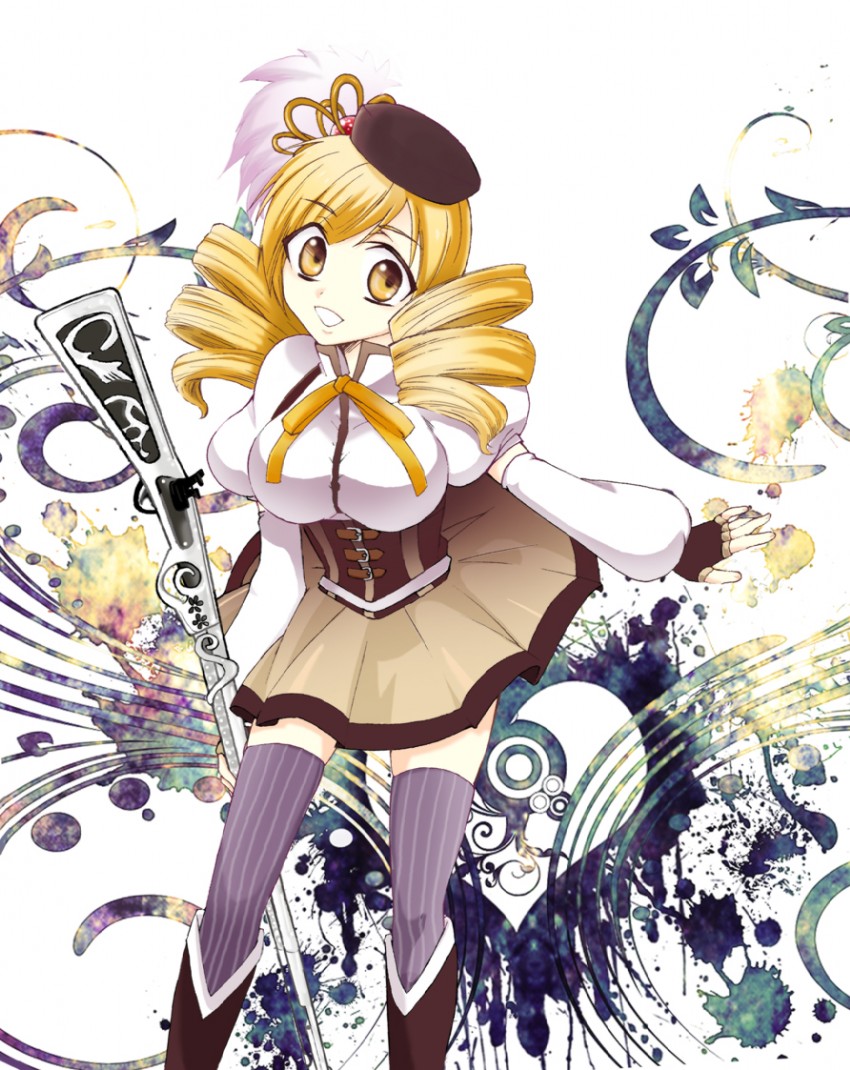 tomoe mami (mahou shoujo madoka magica) drawn by ebisu_kata