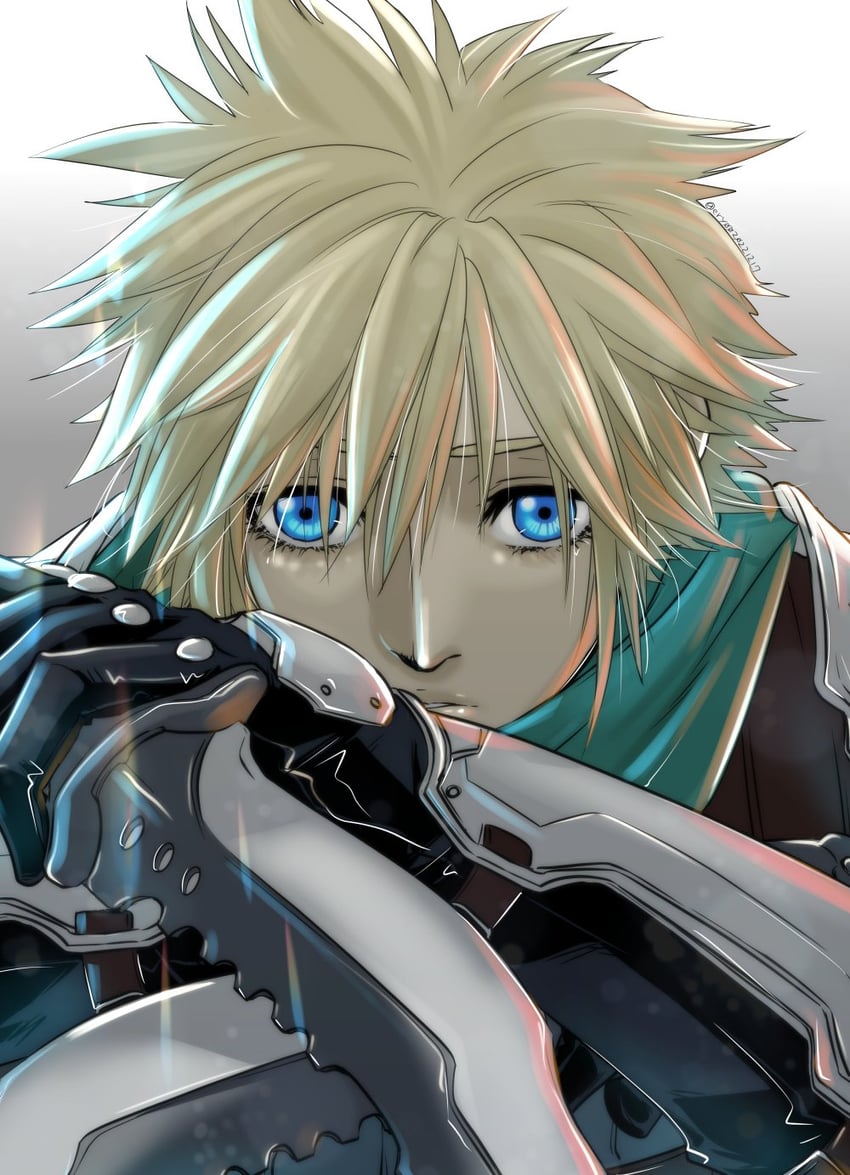cloud strife (final fantasy and 2 more) drawn by aiz00