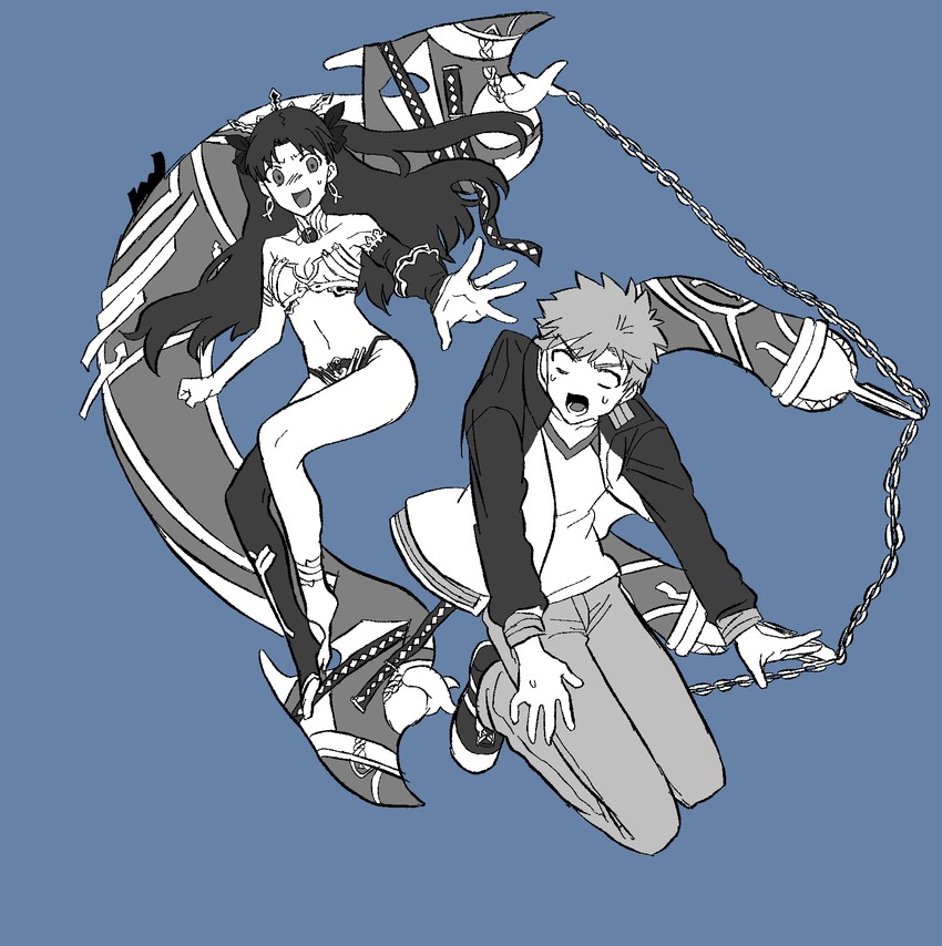 emiya shirou and ishtar (fate and 2 more) drawn by none_(kameko227)