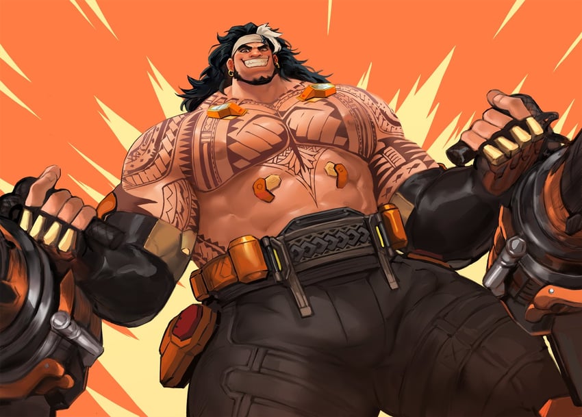 mauga (overwatch and 1 more) drawn by dopey_(dopq)