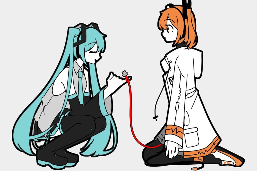 hatsune miku and adachi rei (vocaloid and 2 more) drawn by chiori_(_chio_ri)