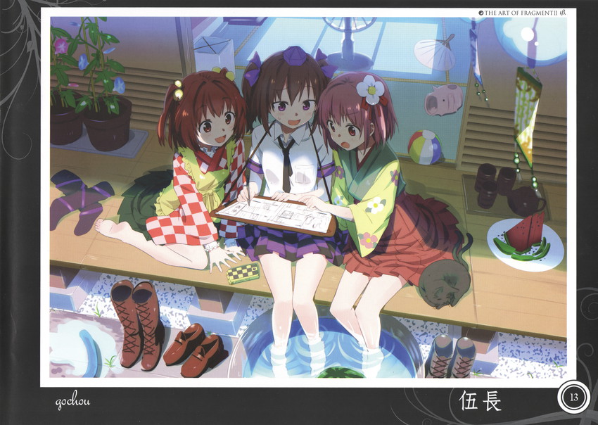 kaenbyou rin, himekaidou hatate, hieda no akyuu, and motoori kosuzu (touhou) drawn by gotyou