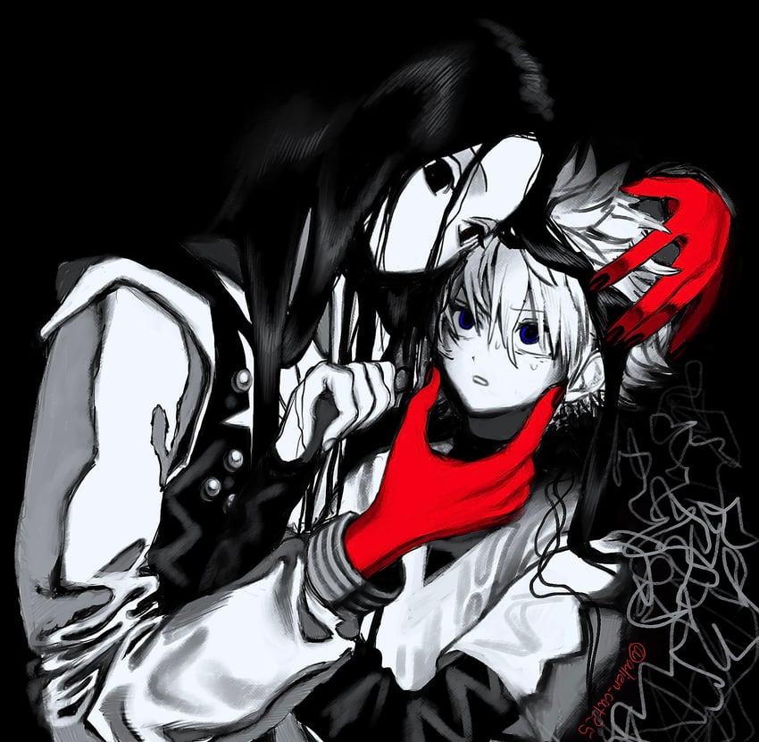 killua zoldyck and illumi zoldyck (hunter x hunter) drawn by kurotani_(alien_cat25)