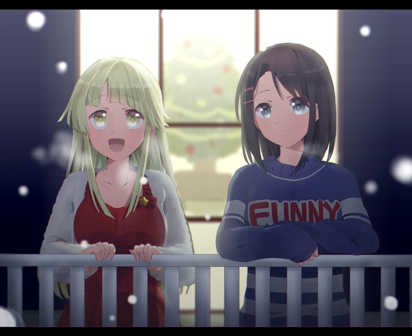tsurumaki kokoro and okusawa misaki (bang dream!) drawn by harusawa